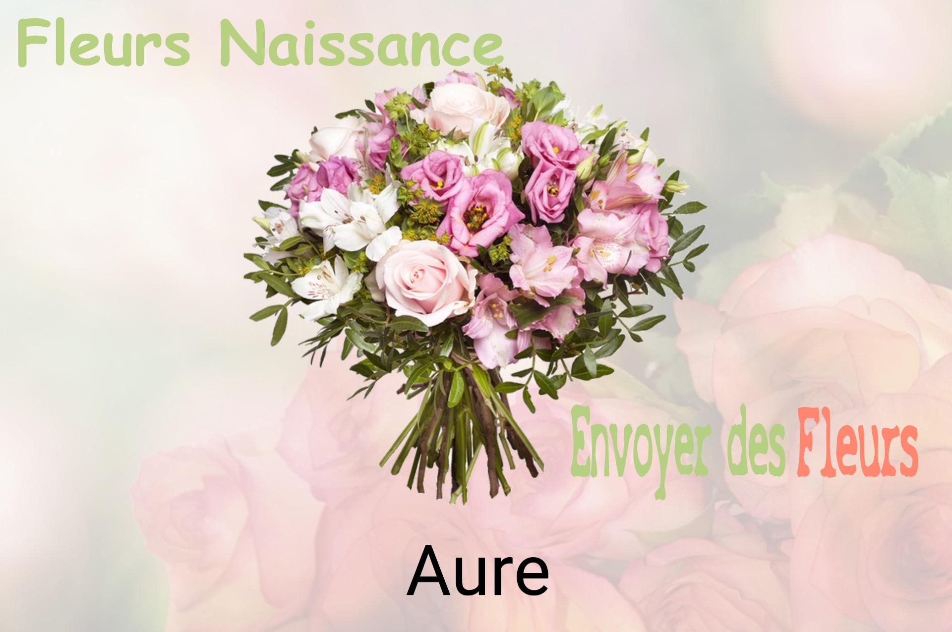 Bouquet de fleurs de naissance livré à Aure
